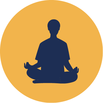 silhouette of person meditating