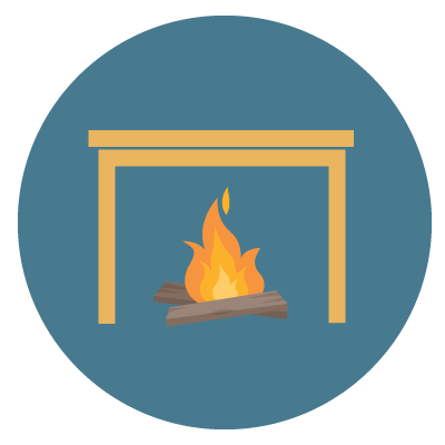 icon of fireplace